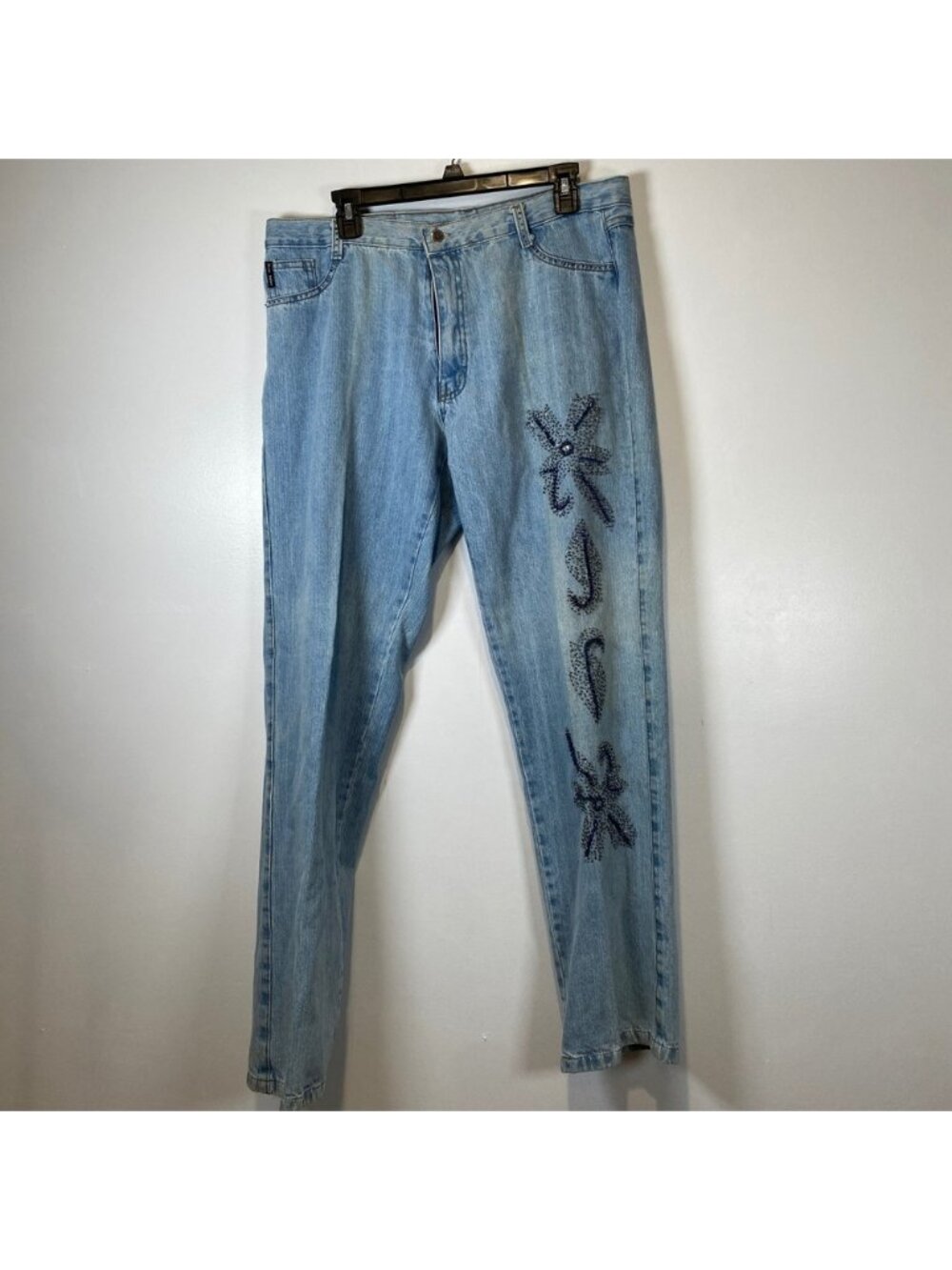 Rafael Chiarizi‎ x Old Navy Jeans Beaded Embellished Denim Pants  Size 38